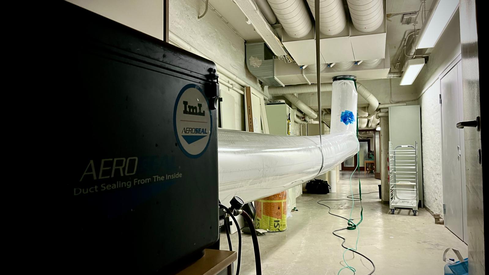 UiO Kjemisk Institutt — Aeroseal Duct installasjon
